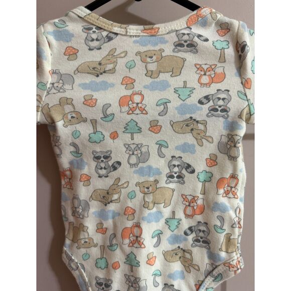 attitude baby 0-3 Month Unisex Forest Theme Animals One Piece - Picture 4 of 6
